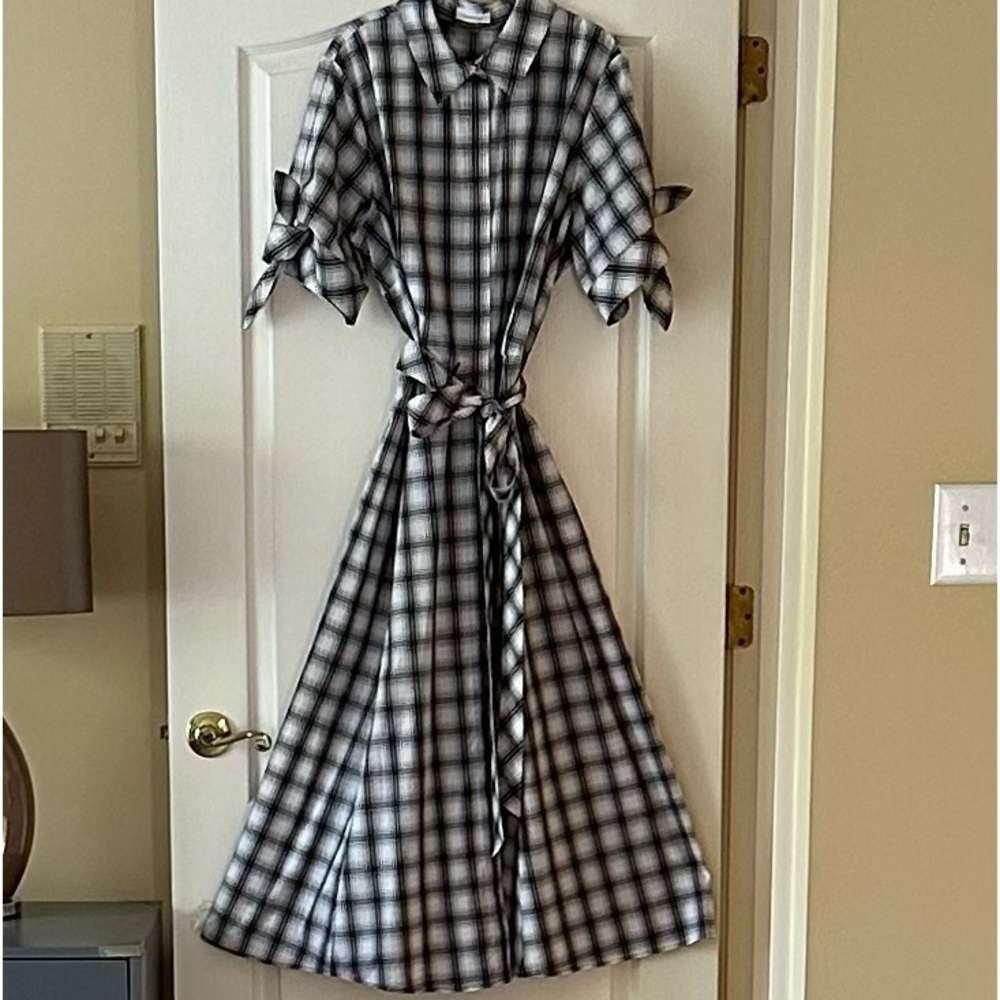 Calvin Klein cotton maxi shirt dress